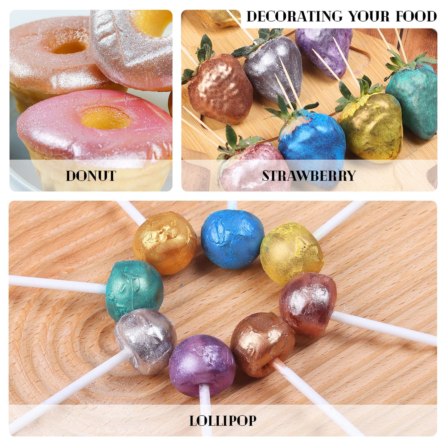 Orange Luster Dust Edible, Sujoygar Edible Glitter For Cocktails, 4G Shimmer Powder Drinks Glitter Edible Dust For Cake Decorati