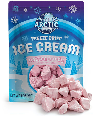 Arctic Farms Freeze Dried Ice Cream that Does Not Melt (Cotton Candy - Pink)