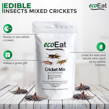 Ecoeat Edible Insects Mixed Crickets 15G Bag - Edible Snack Gift