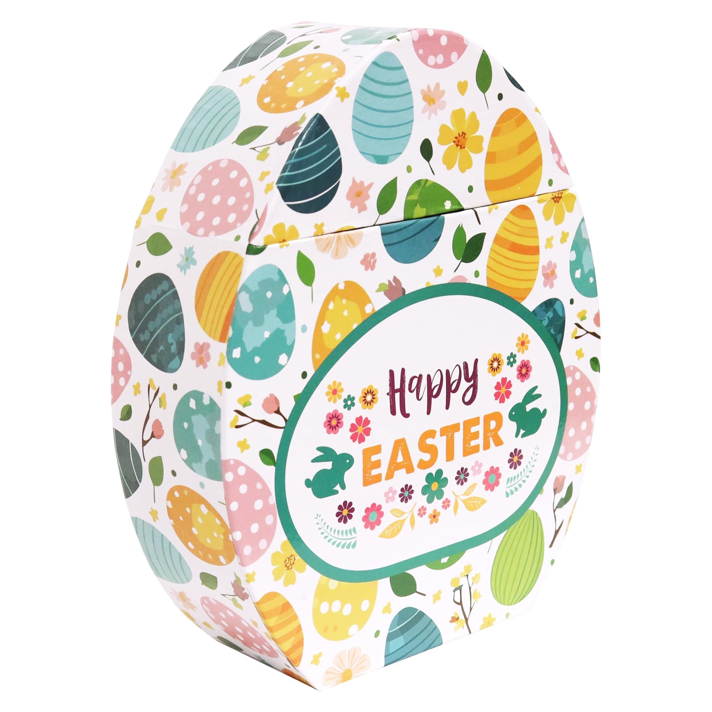 Easter Snack Egg Shape Box (28 Count) Filled With Candy, Peelable Gummies, Treats And Bunny, Great Package For Family, Friends,