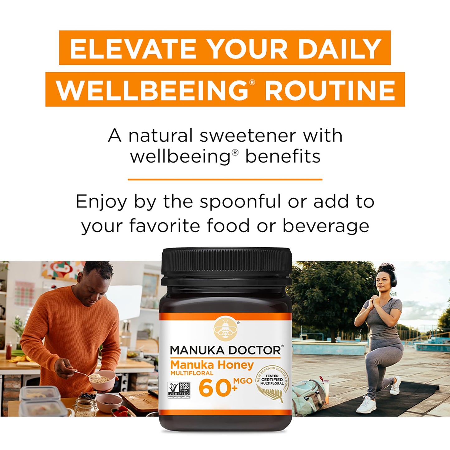 Manuka Doctor MGO 60+ Manuka Honey Multifloral, 100% Pure New Zealand, RAW, Non-GMO, 8.75oz