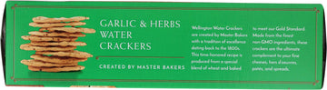 Wellington Garlic & Herb Water Crackers, 4.4-Ounces (Pack of 12)