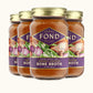 FOND Regenerative Pasture-Raised Chicken Bone Broth Infused with Organic Shiitake & Sage - Slow-Simmered Chicken Broth for Rich