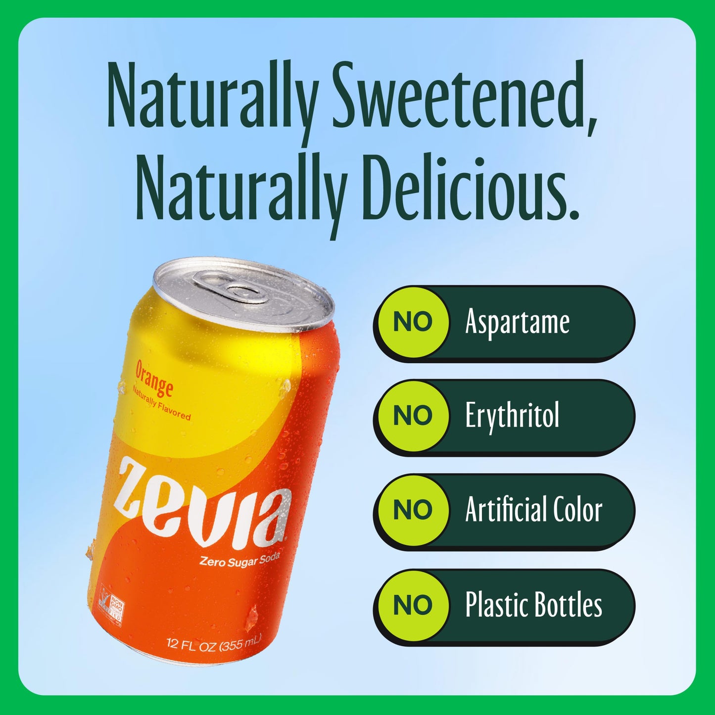 Zevia Zero Sugar, 6-Flavor Rainbow Soda Variety Pack, 12 Fl Oz Cans (Pack of 24)