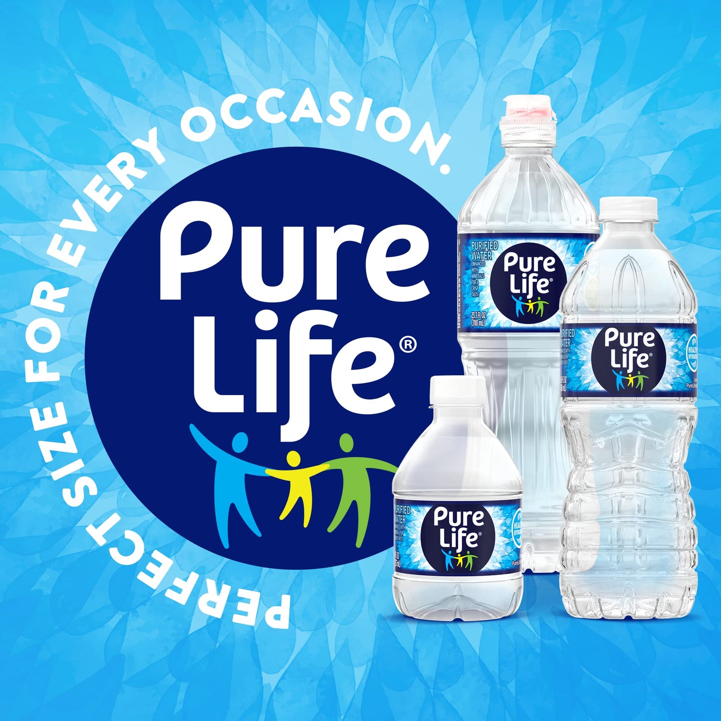Pure Life Purified Water Bottles, 48 Pack - Still Bottled Water Enhanced with Minerals for a Crisp Taste, Plastic Bottles - 8 Fl