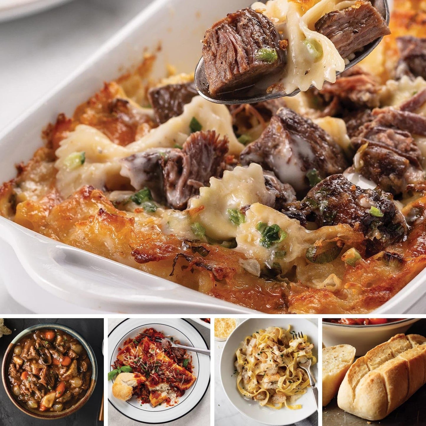 Omaha Steaks Homestyle Comfort Classics (Baked Short Rib Mac & Cheese, Baked Beef Bourguignon, Manicotti with Braised Beef Ragu,