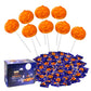 EORA Halloween Lollipop Suckers Candy, 42 Count, Pumpkin Shaped, Individually Wrapped, Orange, Model QWLH-HLPO-8G42