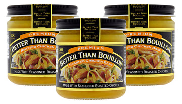 Better Than Bouillon Roasted Chicken Base, 8-Ounce Jar, Pack of 3, Blendable Flavor Enhancer