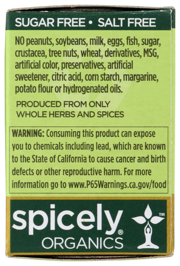 Spicely Organic Poultry Seasoning 0.35 Oz Certified Gluten Free