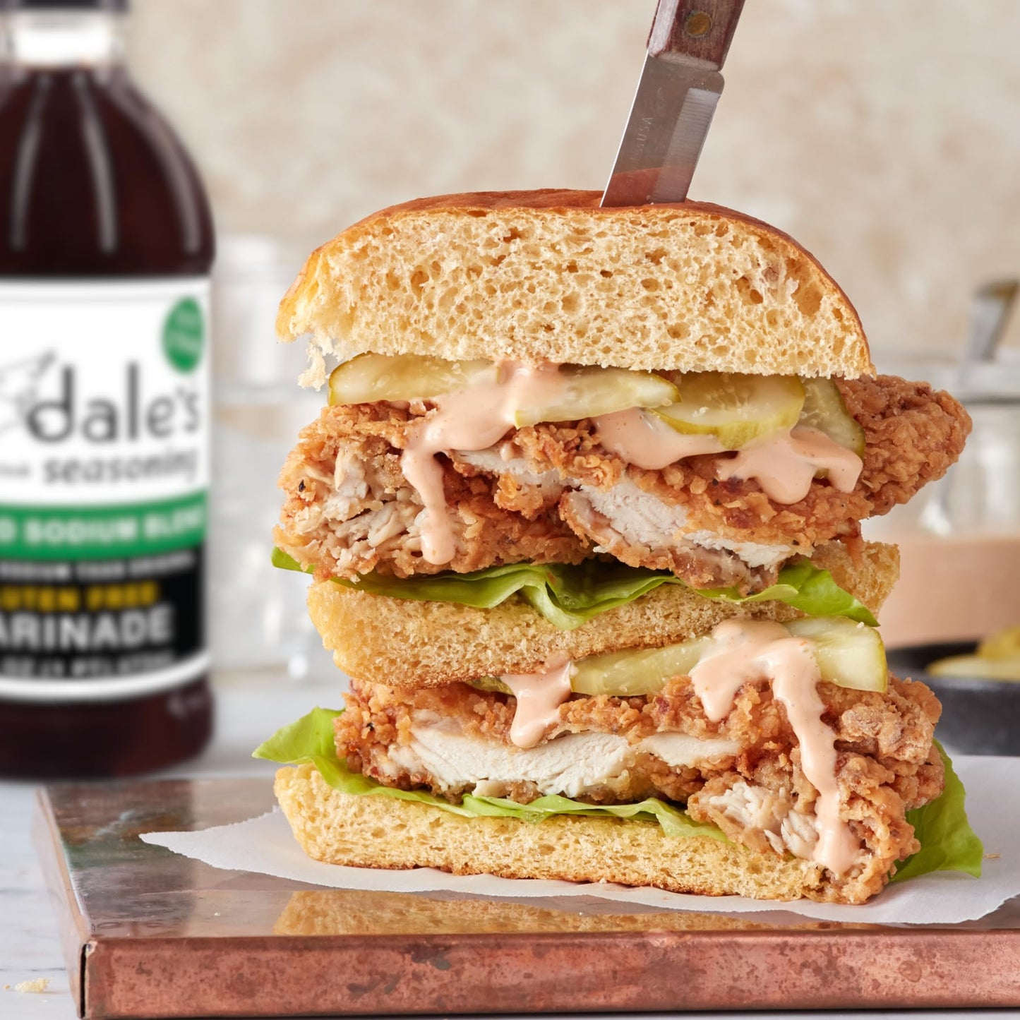 Dales Gourmet Reduced Sodium Steak Seasoning & Marinade, 16 oz Bottles, Cholesterol Free, Gluten Free, Pack of 6