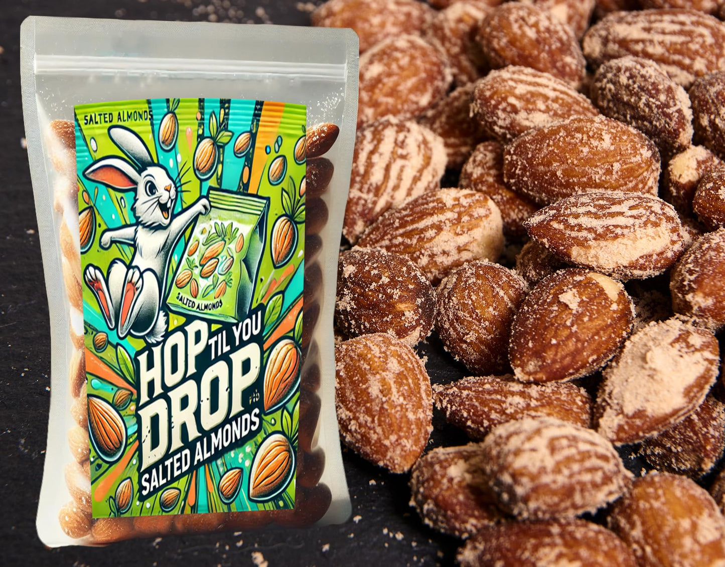 Gears Out Gourmet Salted Roasted Almonds Snack Pack - 8 oz Protein-Packed   for Easter Gifting