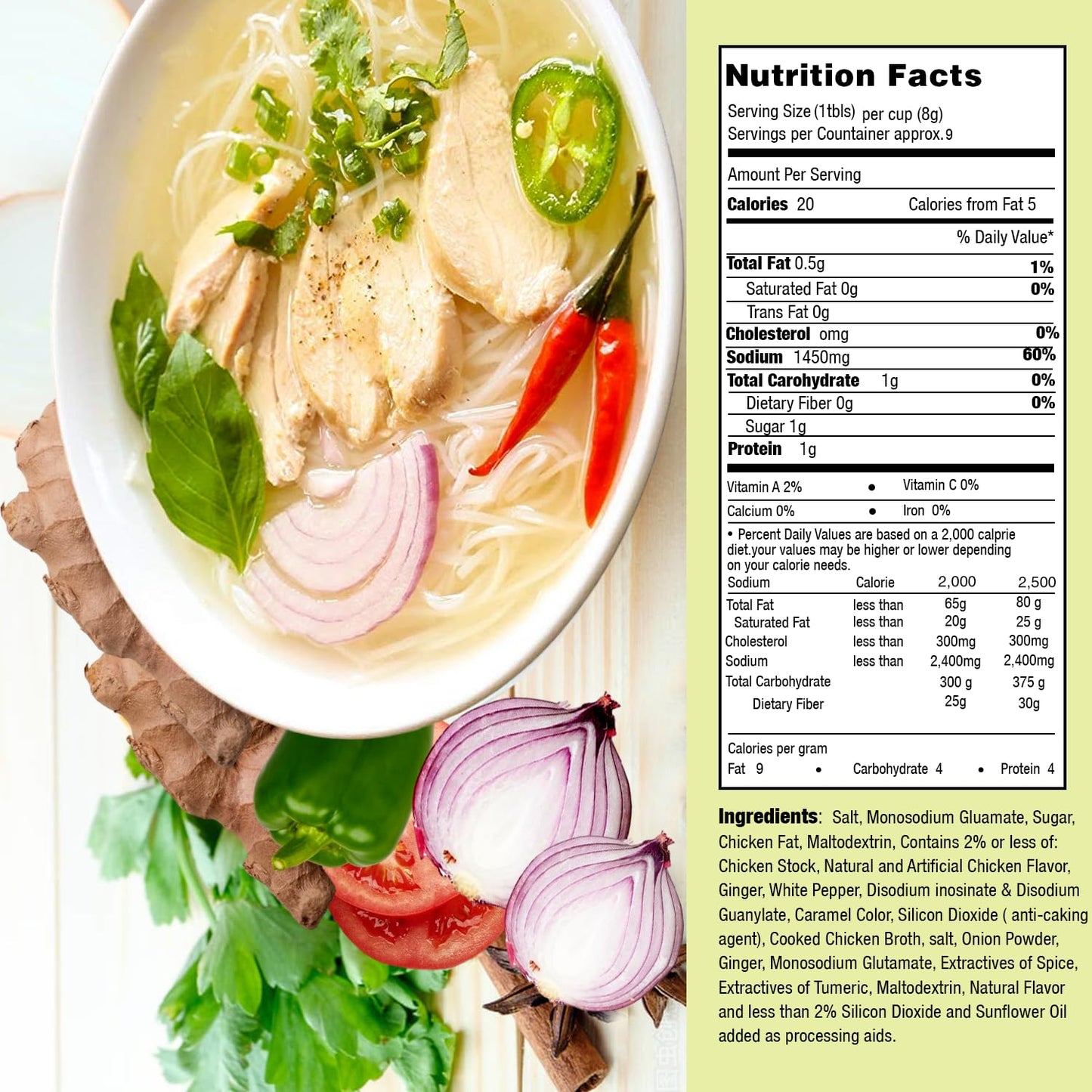 Essence Of Lotus Instant Chicken Pho Soup Mix - Ready-To-Eat Flavorful, Restaurant-Quality Pho Broth, Made In The Us (Chicken Ph