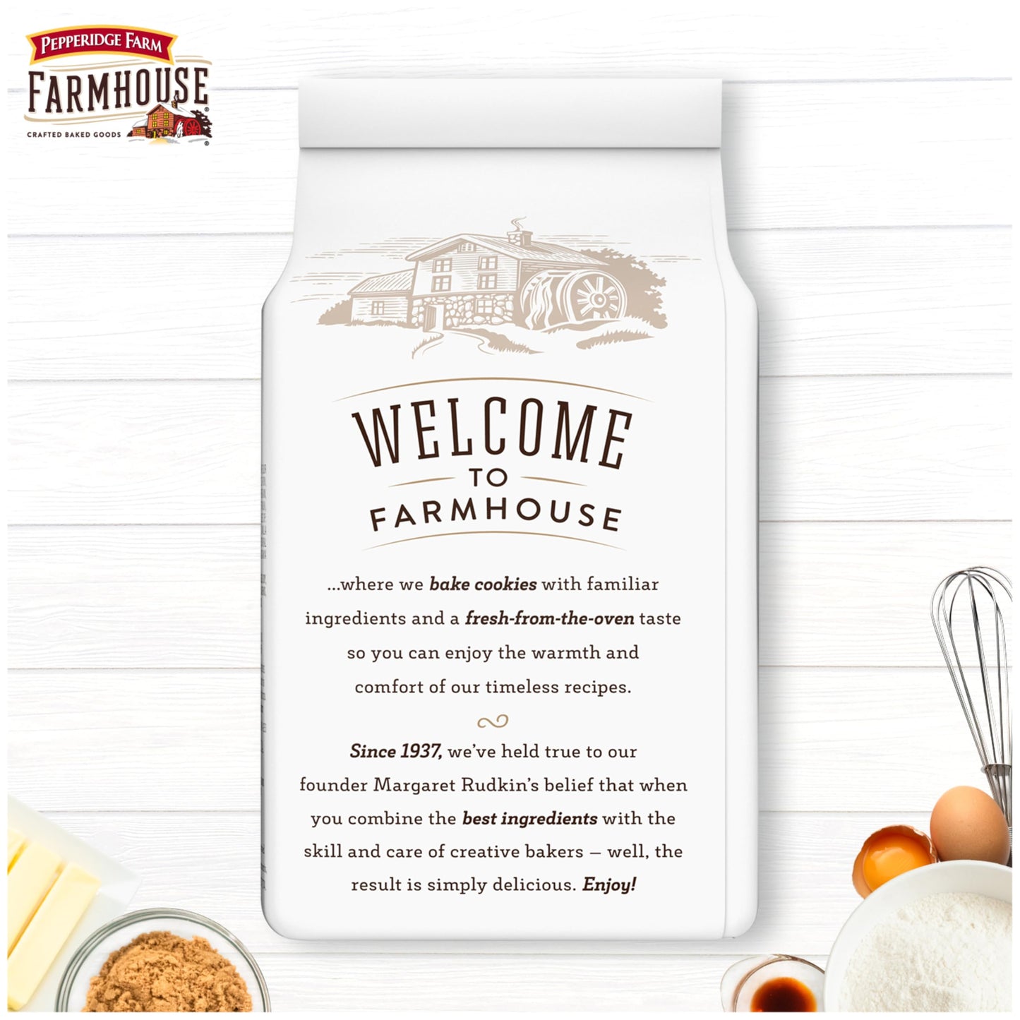 Pepperidge Farm Farmhouse Thin & Crispy Butter Pecan Cookies, 5.9 oz. Bag (Pack of 3)