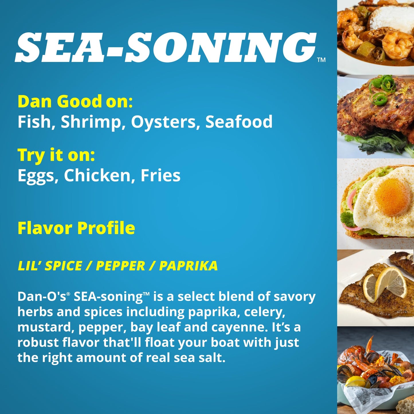 Dan-Os SEA-soning All-Purpose Seasoning, Sugar Free, 3.35 oz Bottle