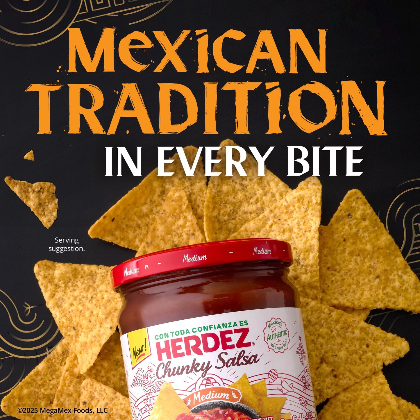 HERDEZ Salsa Dipping Variety 3 Pack - NEW! Chunky Medium, Salsa Con Queso, Avocado Dip Medium - Authentic Mexican Flavor Dips fo