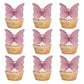Gyufise 48Pcs Edible Butterfly Cake Decorations Butterfly Cupcake Topper Edible Wafer Paper Butterflies Edible Butterfly Cake Cu