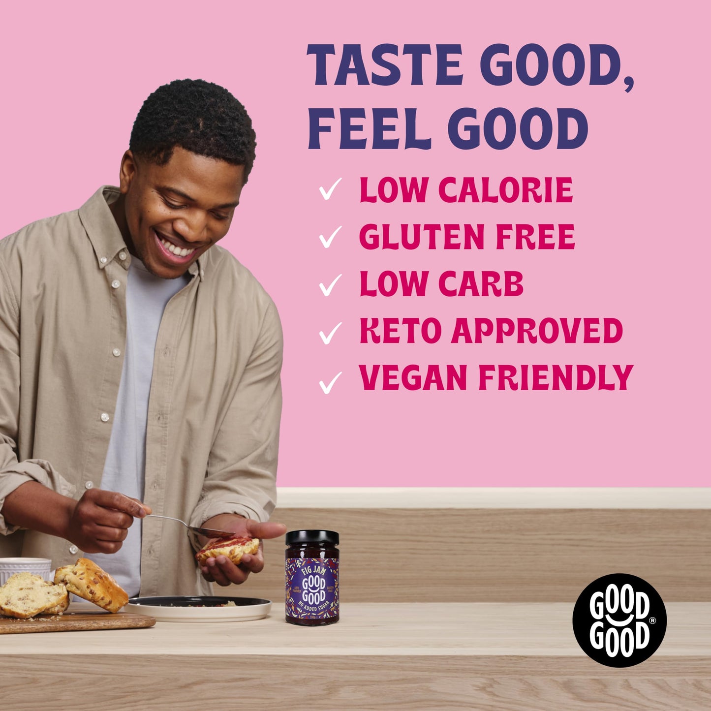 Good Good Fig Jelly - 12 Oz / 330 G - Keto Friendly No Added Sugar Fig Jam - Keto - Vegan - Gluten Free - Diabetic - 12 Ounce (Pack Of 2)