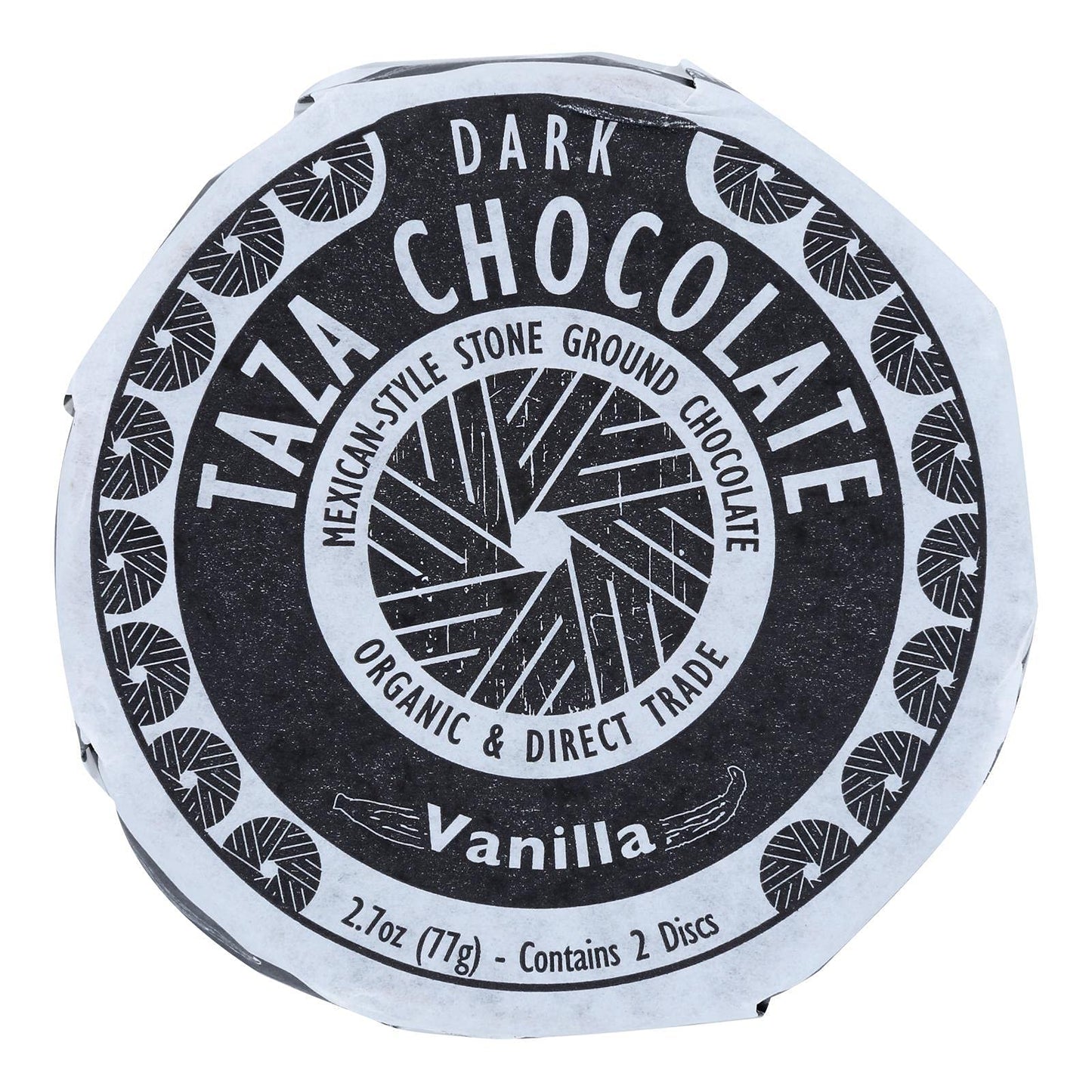 Taza Chocolate Organic Vanilla Chocolate Mexicano Discs, 2.7 Ounce (Pack of 12)