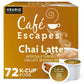 Café Escapes Chai Latte Tea Beverage Single-Serve K-Cup Pods 72 Count (3 Boxes of 24 Pods)