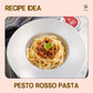 GUSTA Sun-Dried Tomato Red Pesto Sauce - All-Natural Gourmet Spread - 180g Jar