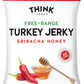 Think Jerky Sriracha Honey Turkey Jerky, Gluten Free, Low Calorie, 1 oz Bags, 8 Pack