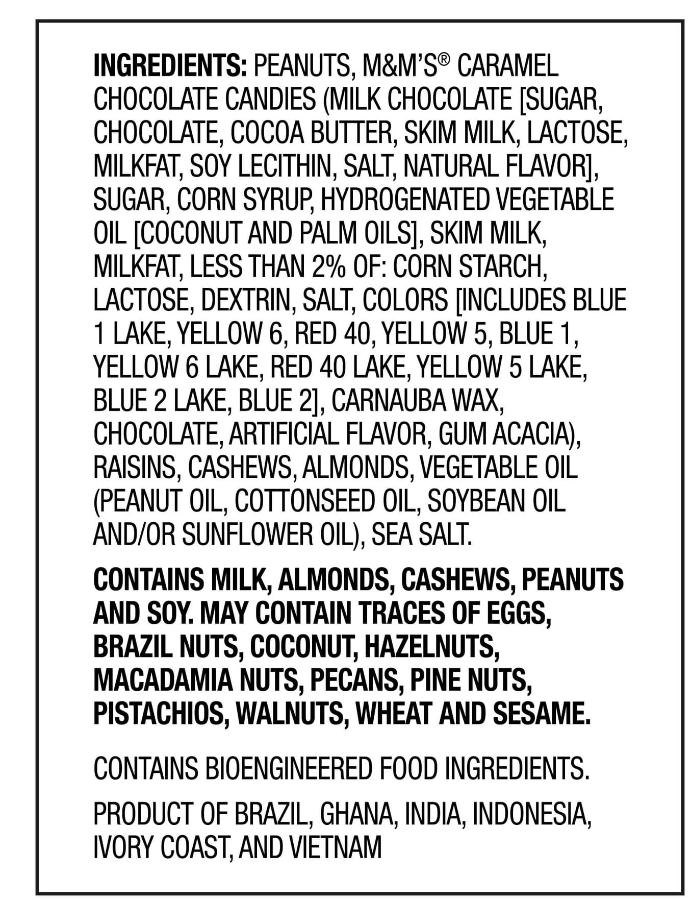 Generic Caramel Mountain Trail Mix, Roasted Salted Peanuts & Chocolate Candies, 22oz Jumbo Value Bag