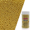 Edible Super Gold Pearl Sugar Sprinkles Candy 4mm Mini Pearls Cake Decorations Cupcake Toppers Cookie Decorating Perfect for Wed
