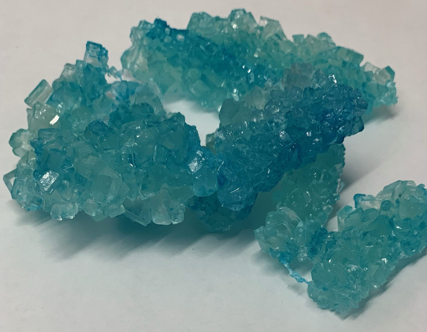 SweetGlob Old Fashioned Rock Candy Crystals on Strings (Cotton Candy Light Blue, 2 Pound)