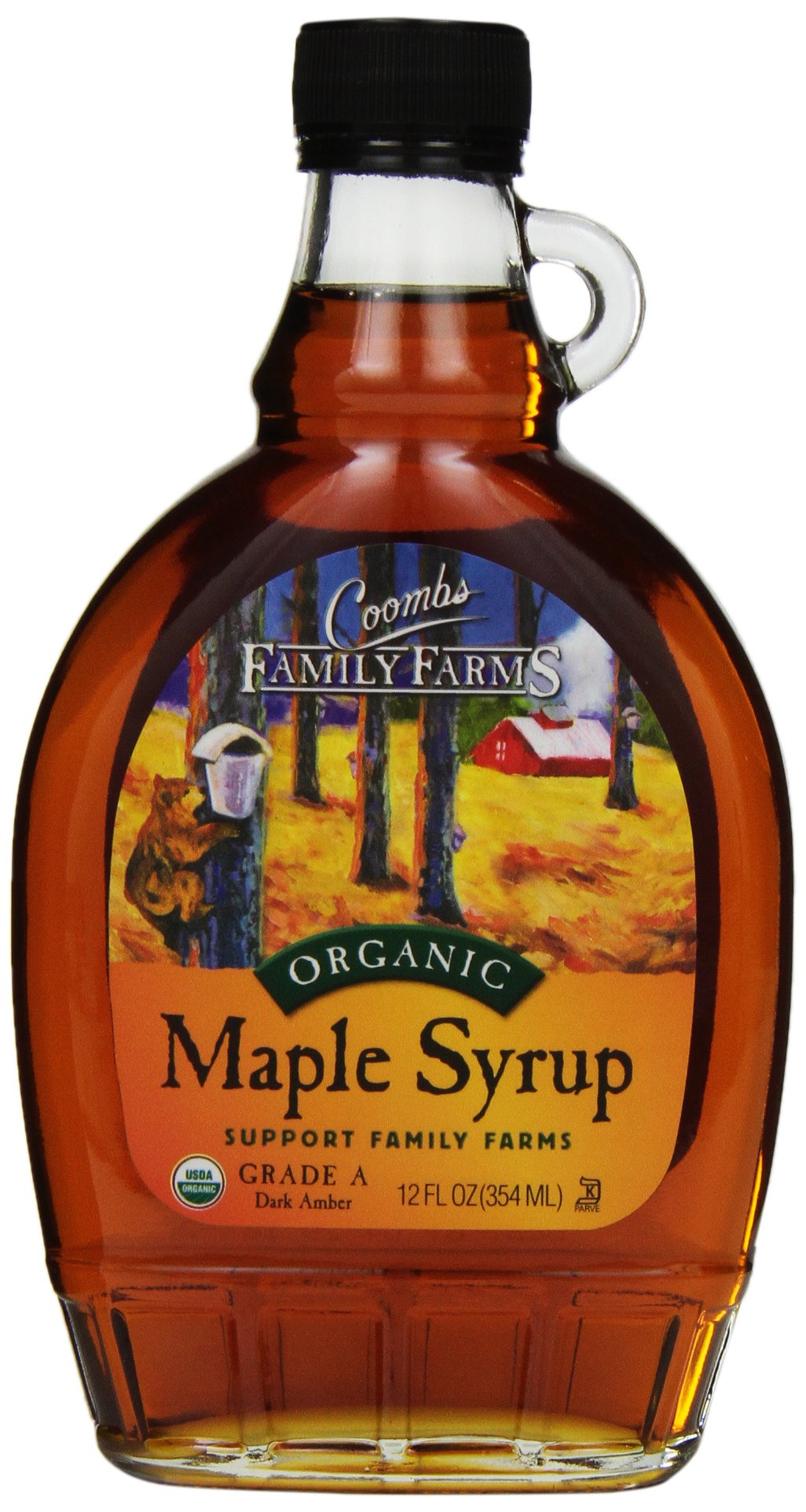 Coombs Family Farms Grade A Maple Syrup, 12 oz, 100% Pure, Natural Sweetener