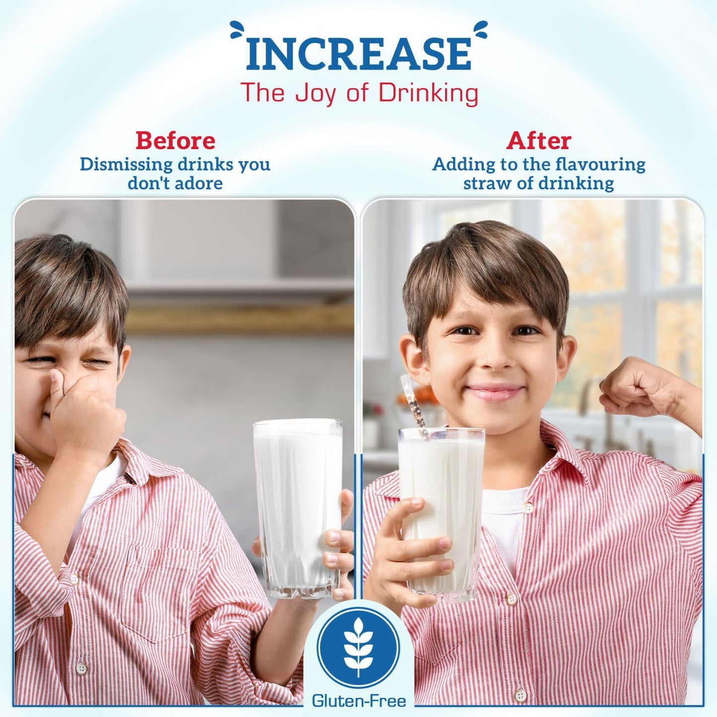 40 Pcs Milky Sip Magical Milk Straws - 4 Assorted Flavors: Chocolate, Strawberry, Cookies & Cream, Cotton Candy 10 Each Flavor -