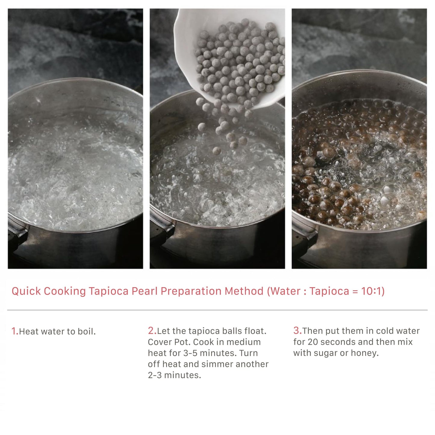 1 Packs Of Boba (Black) Tapioca Pearl ''Bubble Tea Ingredients''