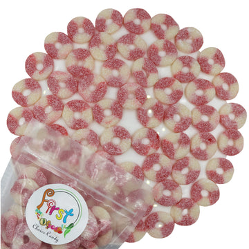 FirstChoiceCandy Gummy Rings (Sour Mini Strawberry, 5 Pound (Pack of 1))