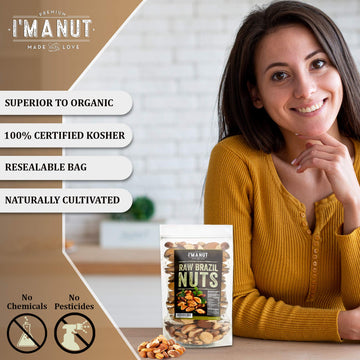 Im A Nut Brazil Nuts, Raw, Non-GMO, Gluten-Free, 32oz (2 lb) Resealable Bag