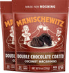 Manishewitz, Double Chocolate Coated Coconut Macaroons 8oz (2 Pack) Resealable Bag, Dairy Free, Gluten Free, Kosher (including P