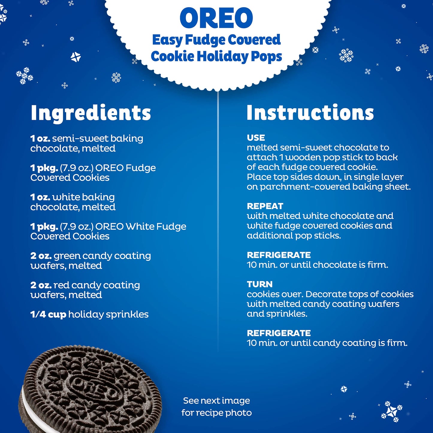 OREO White Fudge Covered Chocolate Sandwich Cookies  Limited Edition Holiday Cookies  8.5 oz
