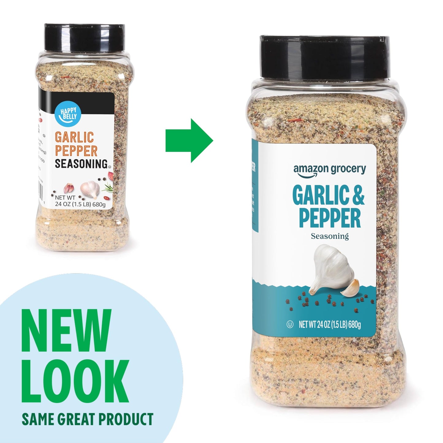 large online retailer Grocery Garlic & Pepper Seasoning, 24 Oz - Flavorful Blend for Cooking and Seasoning, Previously Happy Belly