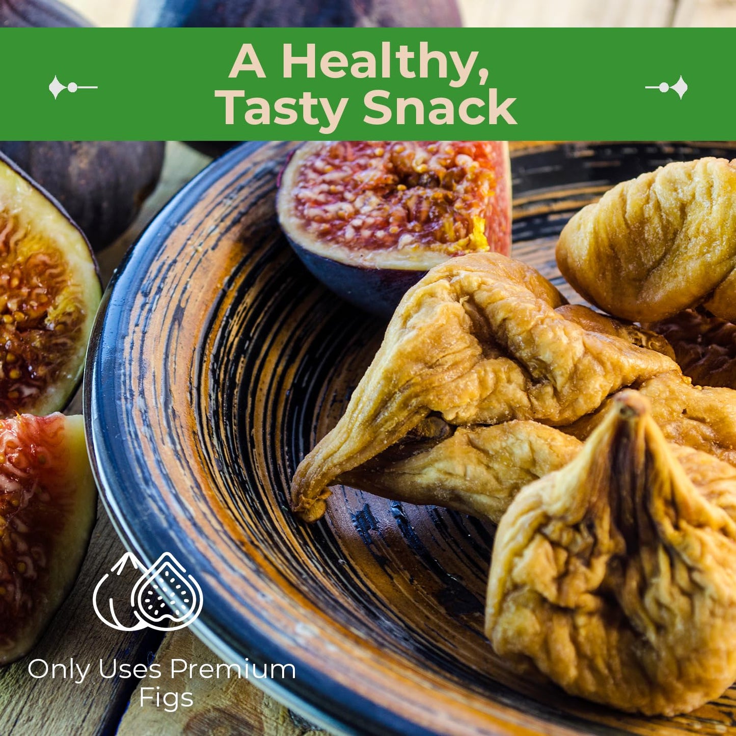 Sincerely Nuts Organic Dried Turkish Figs (2 Lb)-Vegan, Kosher, And Gluten-Free Food-Nutritious And Delicious On-The-Go Snack-Lo