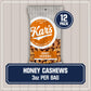 Kars Nuts Honey Cashews, 3 oz Individual Snack Packs - Bulk Pack of 12, Gluten-Free Snack Mix