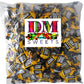 Dm Sweets Mildly Salty Licorice Toffee - 100 Pieces Of Fresh Soft Chewy Delicious Individually Wrapped Creamy Toffee, Black