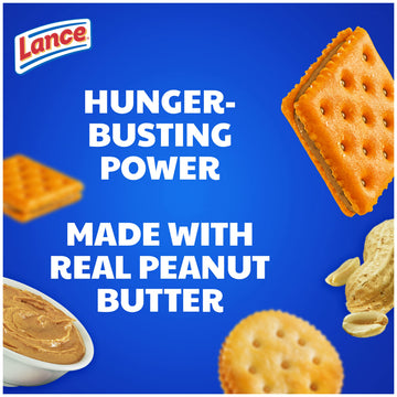 Lance Sandwich Crackers, Toasty and Toastchee Peanut Butter, 40 Ct (Pack of 2)