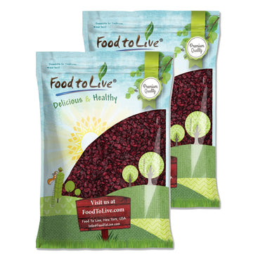 Food to Live Dried Cranberries, 16 Pounds - Raw, Kosher, Vegan, Lightly Sweetened and Coated with Sunflower Oil, Unsulfured, Bul