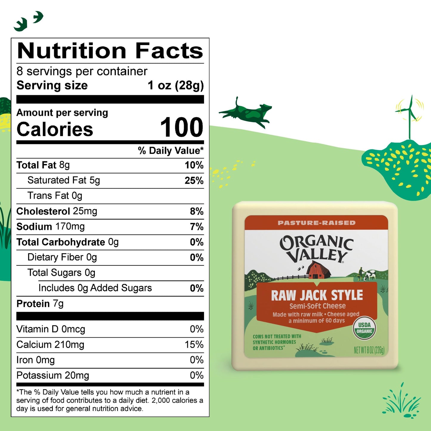 Organic Valley Organic Jack Style Raw Cheese Block