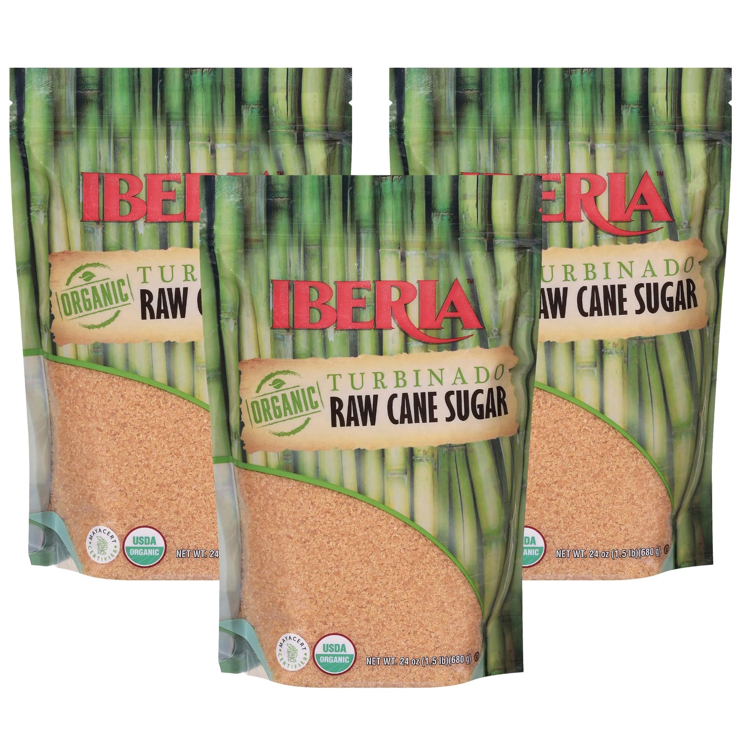 Iberia Organic Turbinado Sugar, 1.5 lb. (Pack of 3) - 72 Ounce Total, Model 212636