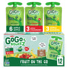 Gogo Squeez Fruit On The Go Variety Pack, Apple, Banana & Strawberry, 3.2 Oz (Pack Of 12), Unsweetened Fruit Snacks For Kids, Gl