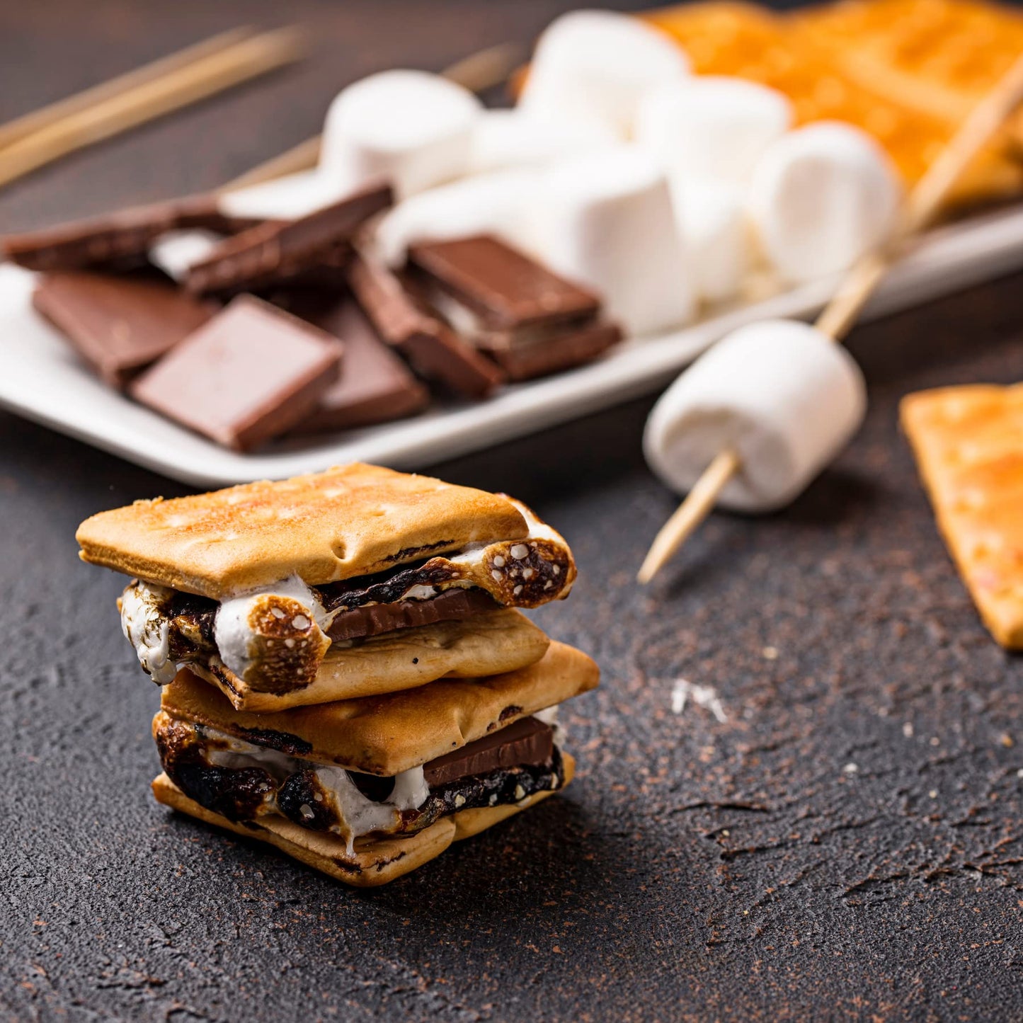 [400 Piece] Wedding/Party Bulk S'Mores Kit - Makes Up To 108 S'Mores - Includes 12'' Roasting Sticks, Chocolate, Graham Crackers