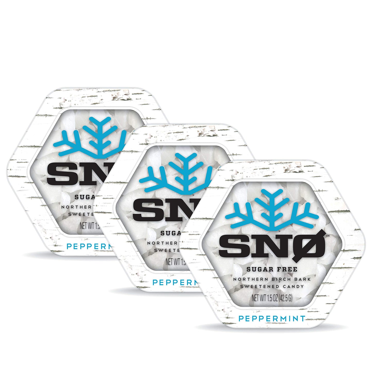 Peppermint Keto Xylitol Candy Chips (3-Pack) - Sn 1.5Oz Tin - Sugar-Free Candy With Only 2 Ingredients | Low Carbs, Diabetic-Fri