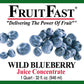 Wild Blueberry Juice Concentrate By Fruitfast - (32 Fl Oz) Unsweetened, 65 Brix Pure Concentrated Blueberry Juice - 100% Dark Wi