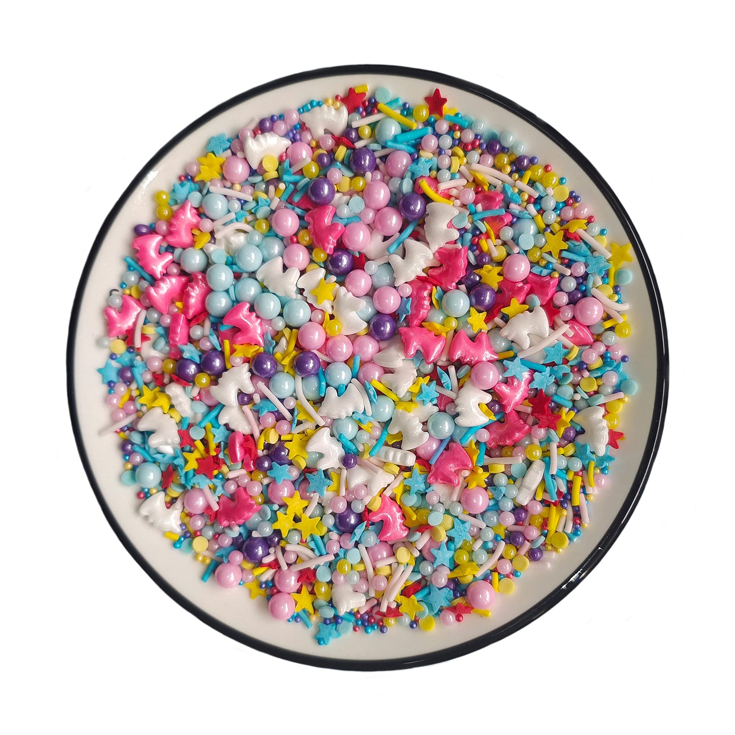 Sentovac Edible Unicorn Mix Sprinkles For Decorating | Edible Cake Cupcake Sprinkles 1 Bottle 3.35Oz/ 95G | Cookie And Ice Cream