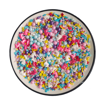 Sentovac Edible Unicorn Mix Sprinkles For Decorating | Edible Cake Cupcake Sprinkles 1 Bottle 3.35Oz/ 95G | Cookie And Ice Cream