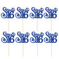 Gyufise 24 Pack Cupcake Toppers Glitter Happy Sweet 16 Decorations, Blue, Model ZN0475-4-DBL